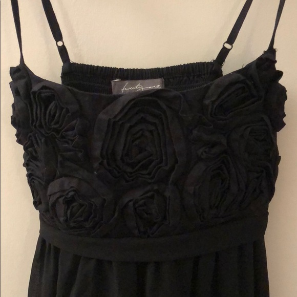 Black Floral Babydoll Dress - Picture 1 of 6